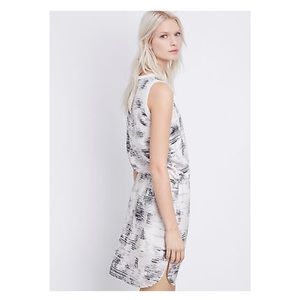 Vince Jacquard Silk Drawstring Dress
